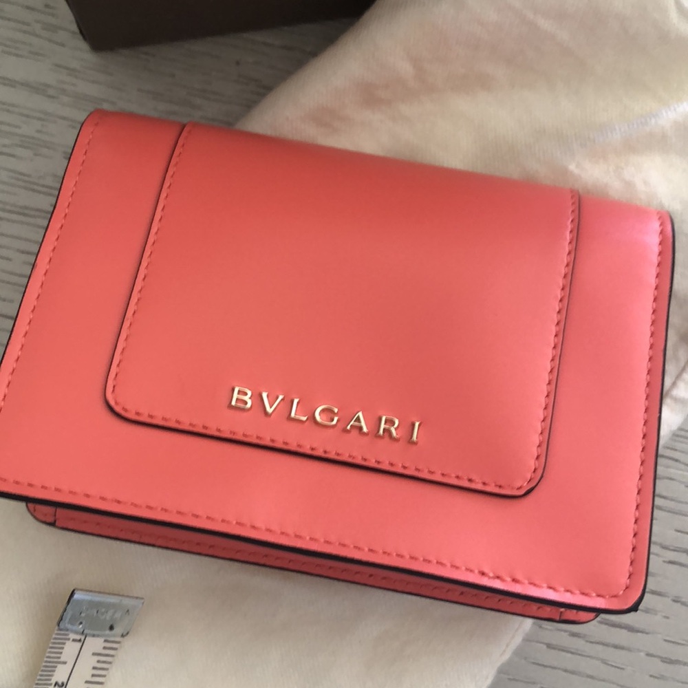 Bulgari Coral pink Serpent Women's card Bag - Picture 12 of 12